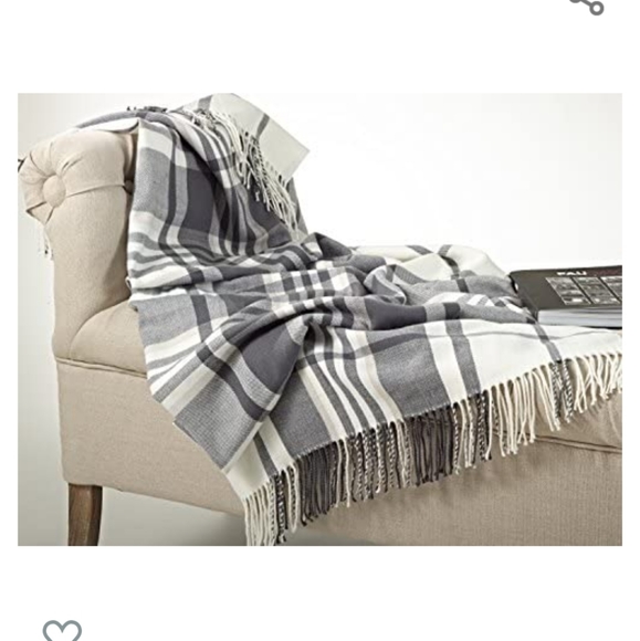 Gray Plaid Blanket - Picture 2 of 3